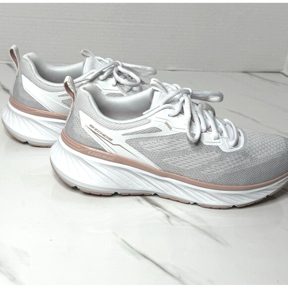 Skechers Edge Ride Power Flow Women’s 7.5 White Sneakers Air-Cooled Memory Foam - Picture 8 of 9